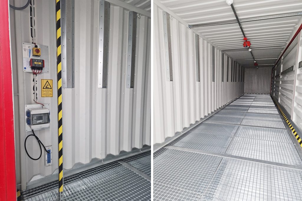 Hochvoltcontainer von innen