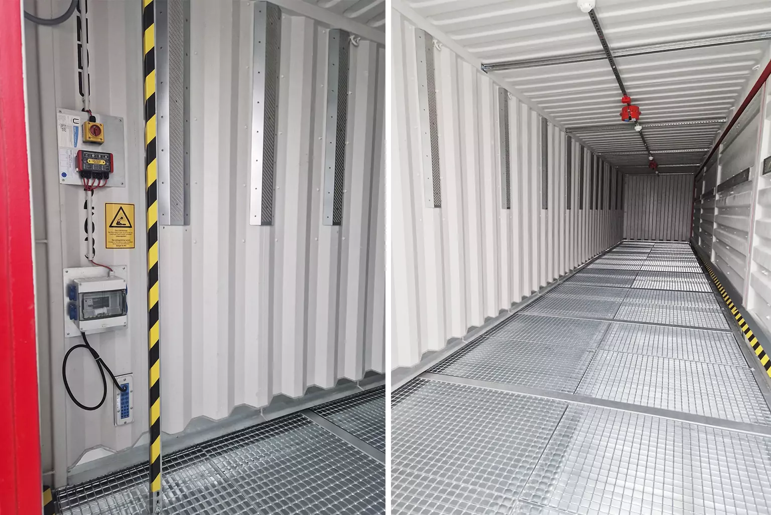 Hochvoltcontainer von innen